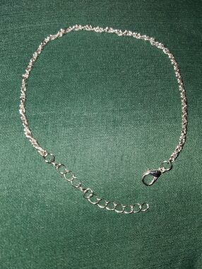 B2G1F Silver Twisted Chain Anklet with Extender